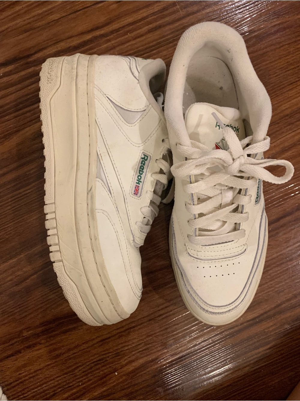 Reebok Platform White Leather Sneakers